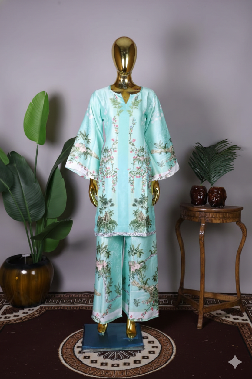 Premium Silk Daily Wear Digital Print Suit
